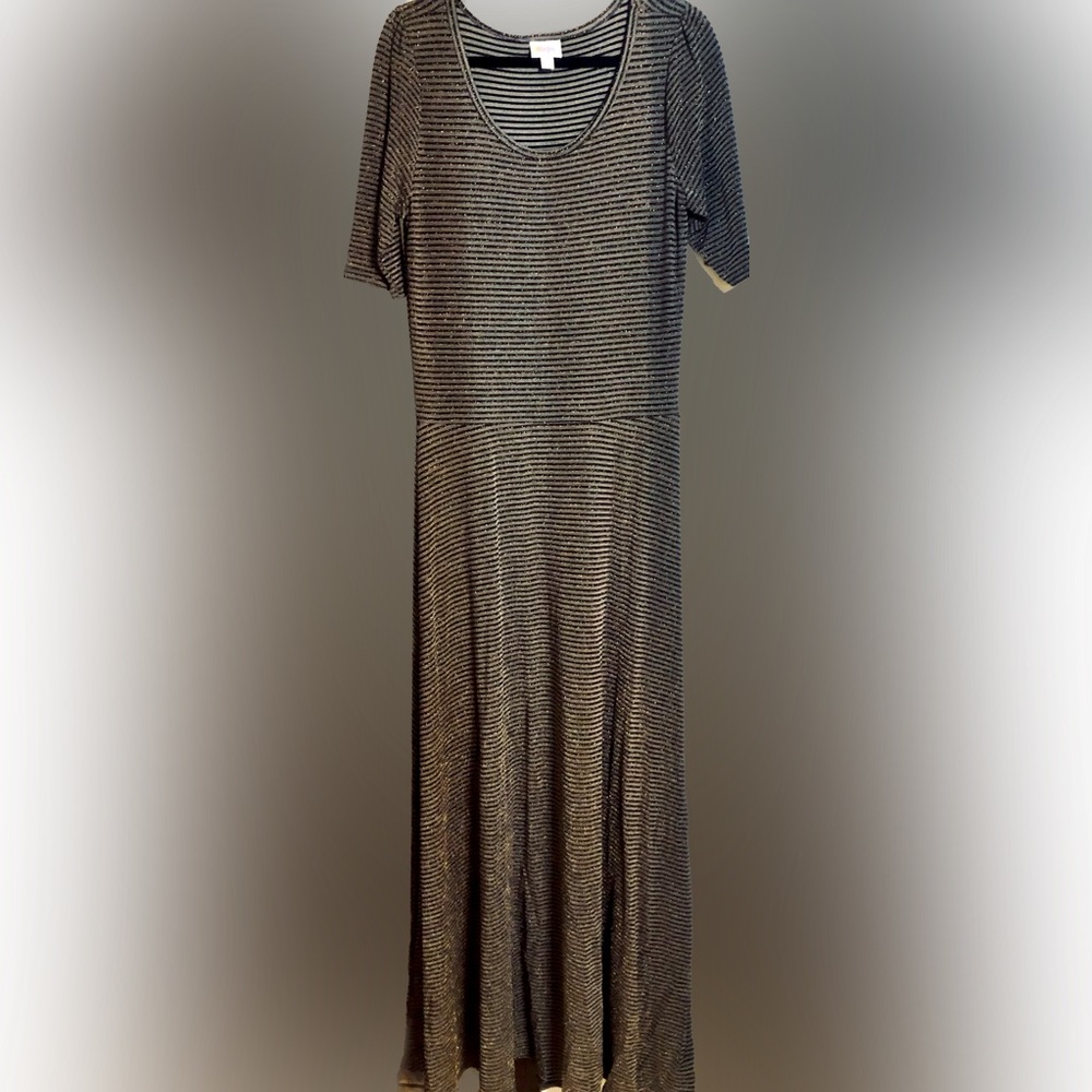 LULAROE ELEGANT ANA, size XL, Black and Gold, NWOT